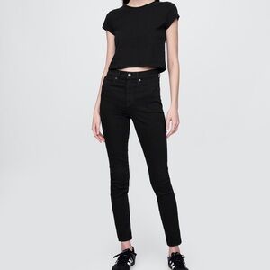GAP black true skinny high rise jeans